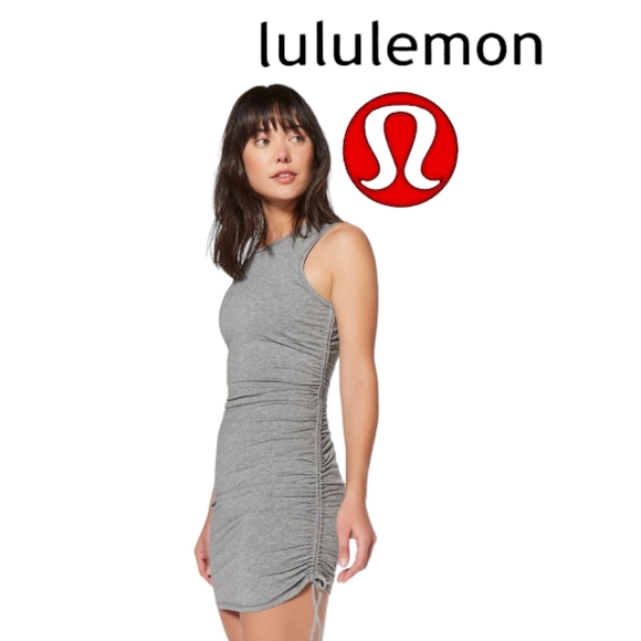 Lululemon Cinch It Dress in Heathered Medium Grey Sz Small 2/4 - Picture 1 of 12
